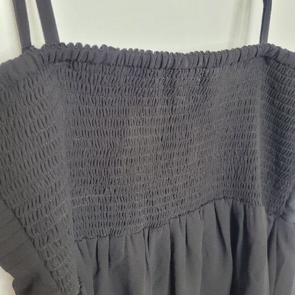 NEW AMERICAN EAGLE dress black shirred removable strap L - Picture 4 of 11